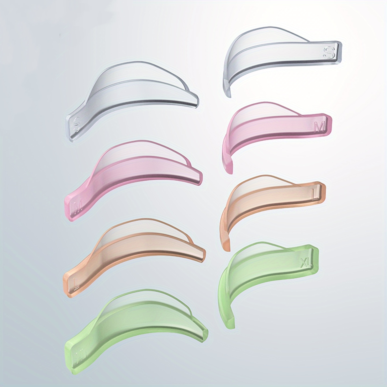 Eyelash Extension Model - 4 Pairs Lash Lift Silicone Pads,