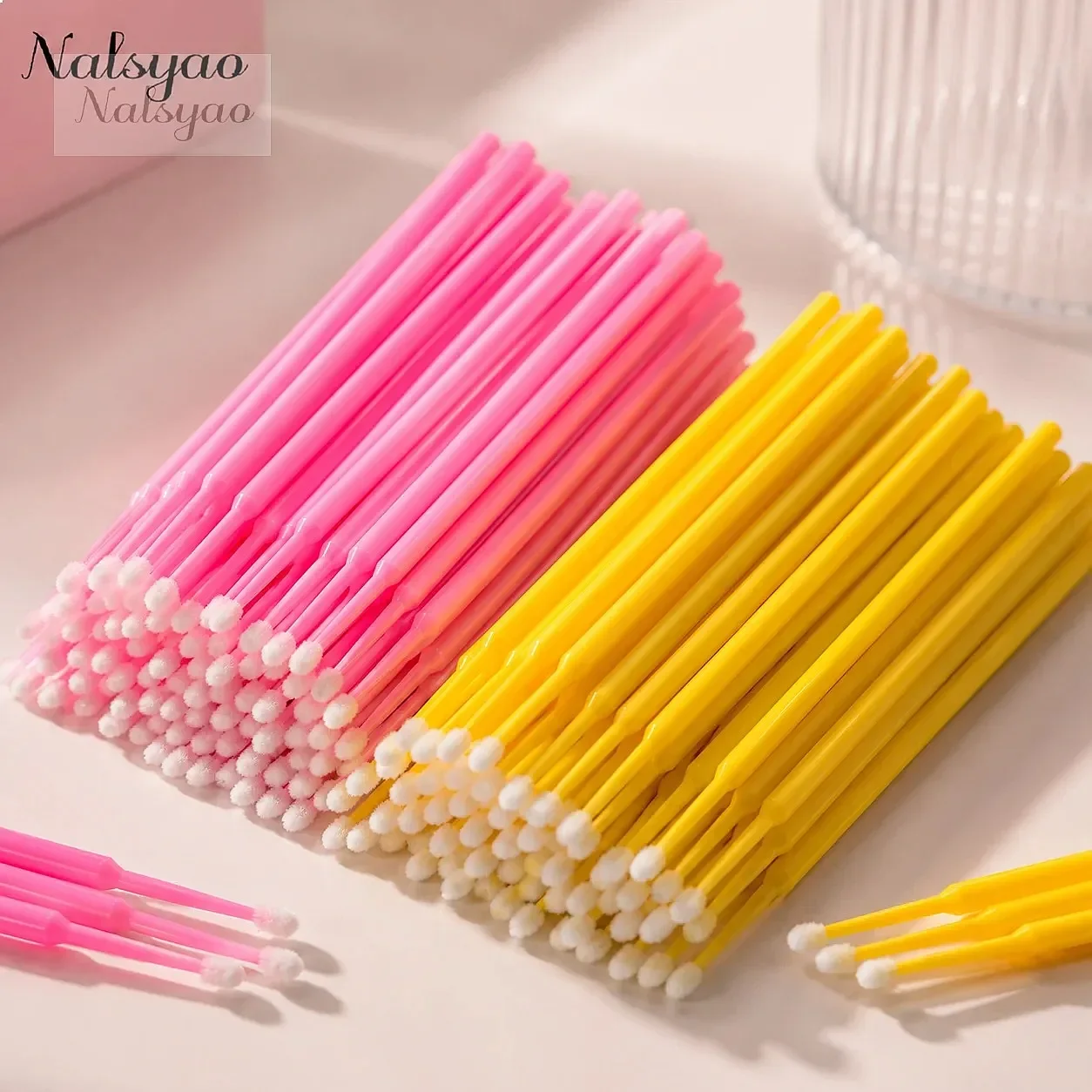 Eyelash Extension Cleaning - 500/1000PCS Lash Extension Brushes Cotton Swab