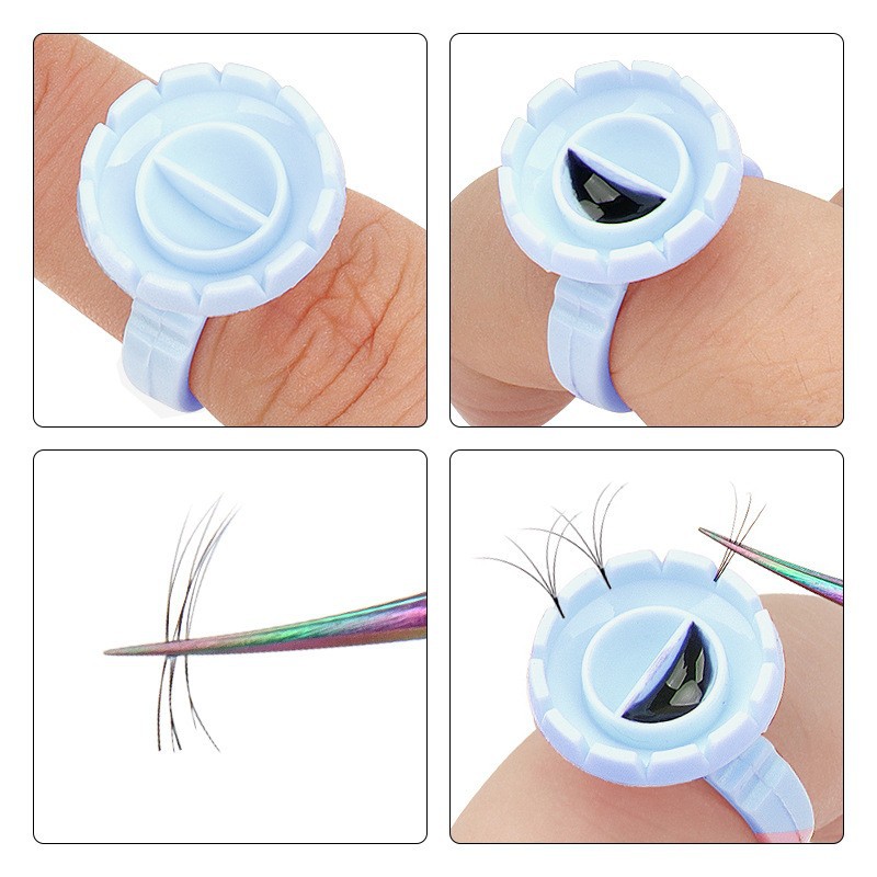 100Pcs Disposable Glue Ring Ho - đánh giá và giá Eyelash Extension Last