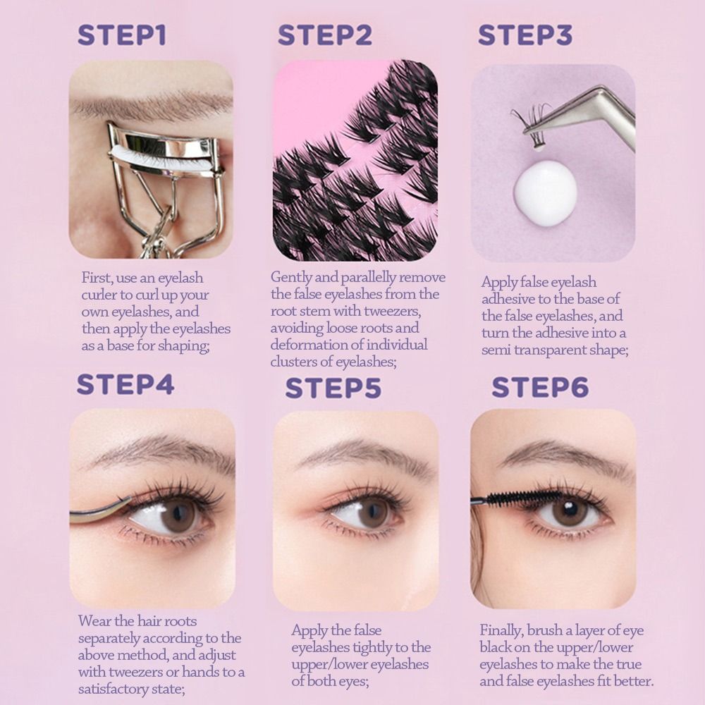 12 Rows Natural Look False Eye - đánh giá và giá Eyelash Extension Natural Look