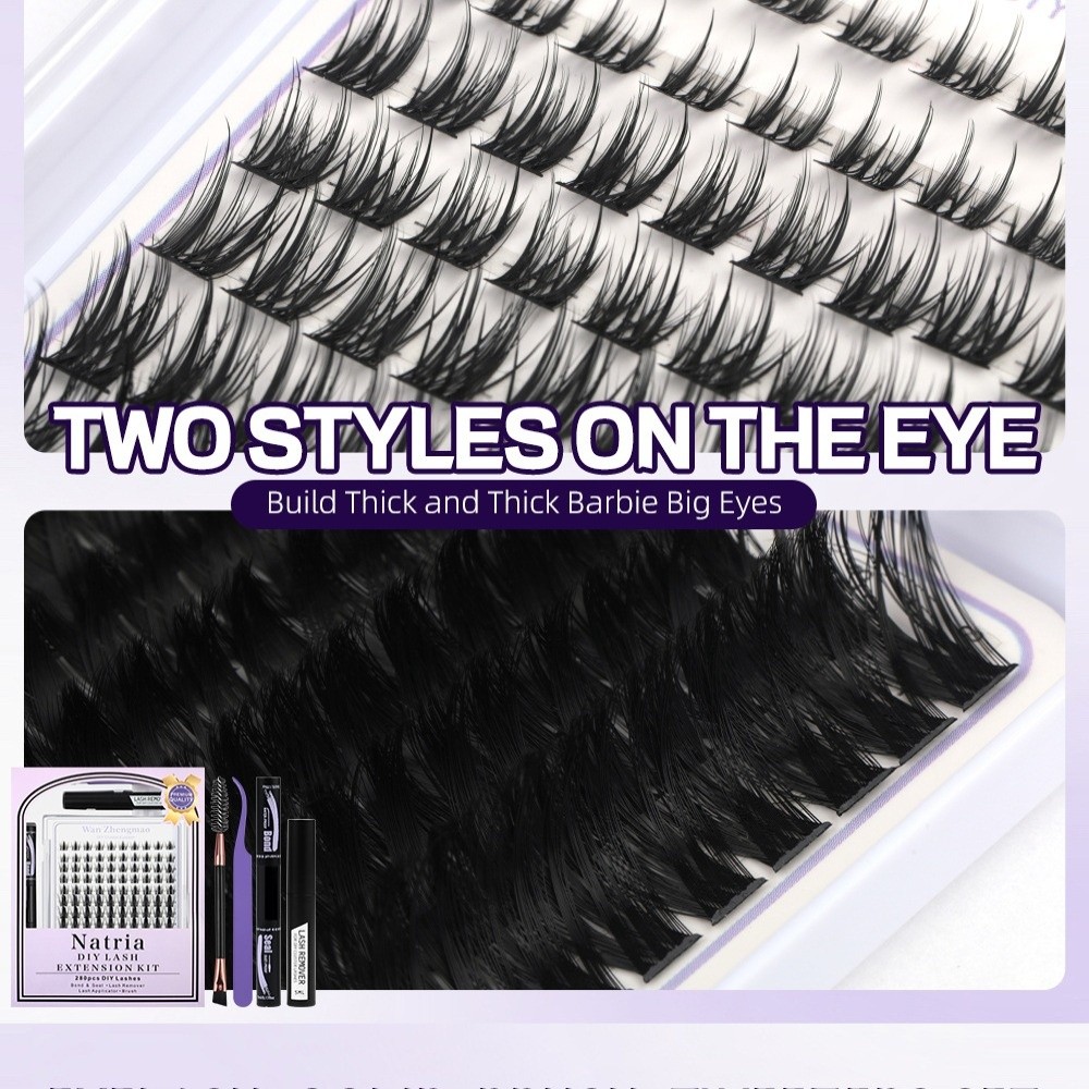 8-18mm Length False Eyelashes  - đánh giá và giá Eyelash Extension Natural Look