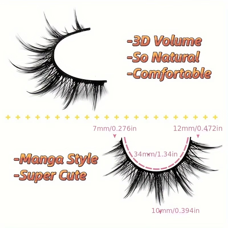 5 Pairs Manga Anime False Eyel - đánh giá và giá Eyelash Extension Japanese Style