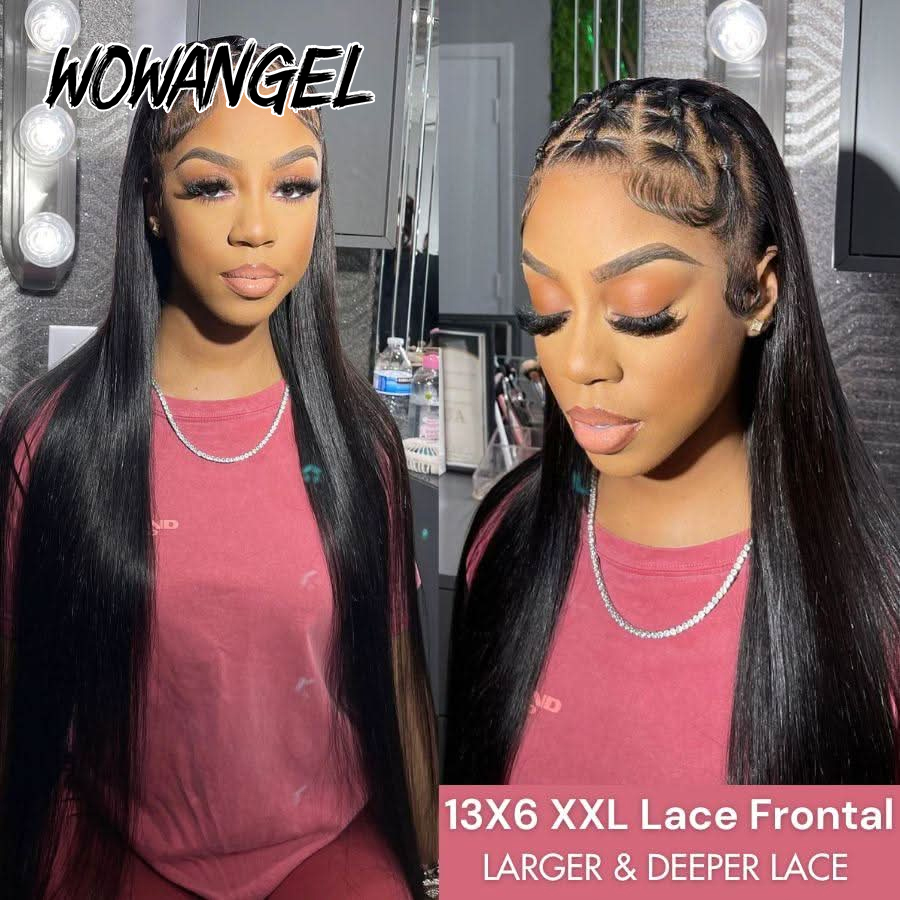 WOWANGEL Straight Lace Front W - đánh giá và giá Eyelash Extension Natural Look