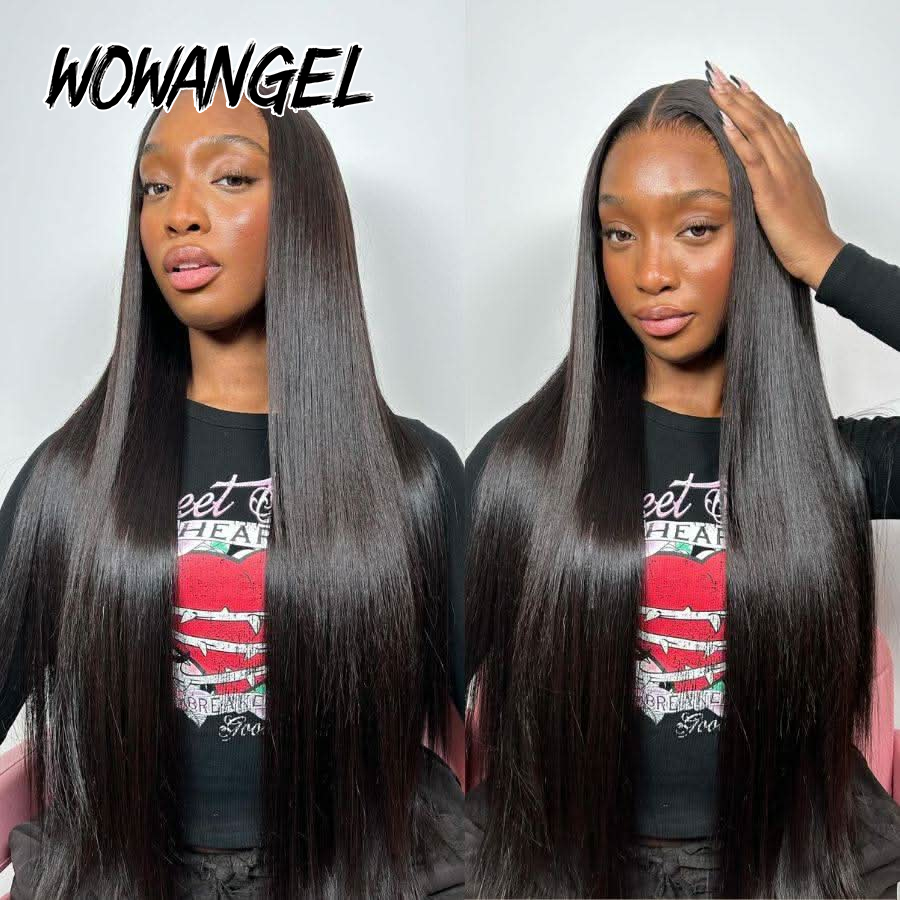 WOWANGEL Straight Lace Front W - đánh giá và giá Eyelash Extension Natural Look