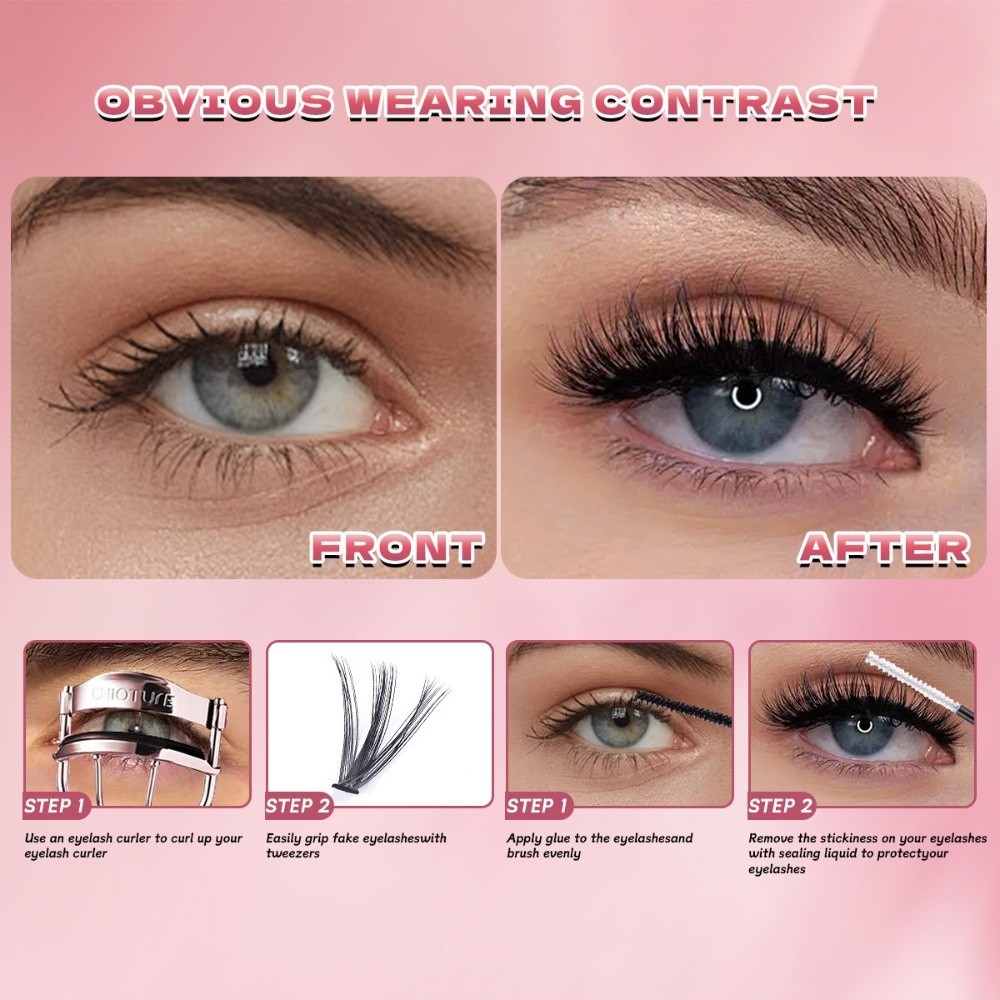 8-16mm Length False Eyelashes  - đánh giá và giá Eyelash Extension Natural Look