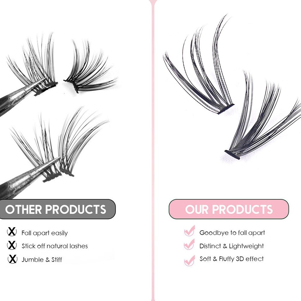 8-16mm Length False Eyelashes  - đánh giá và giá Eyelash Extension Natural Look